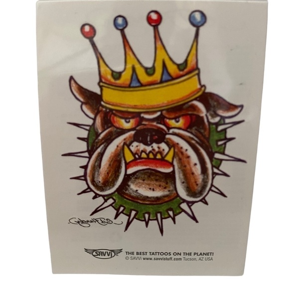 Ed Hardy Temporary Tattoos Bulldog King/ Octopus and Skull - Picture 8 of 9